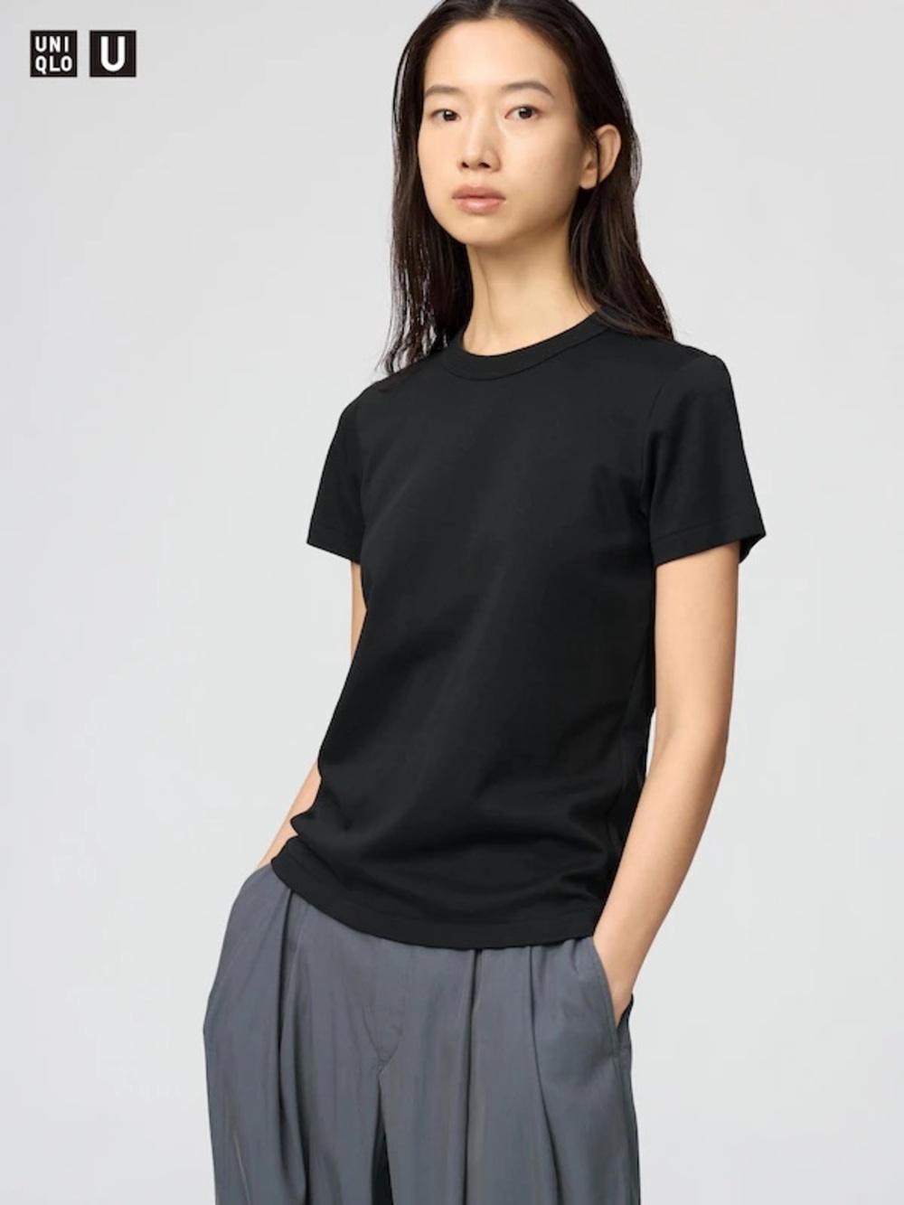 Uniqlo Black Short-Sleeve Crew Neck Tee